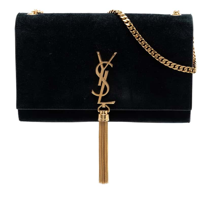 Saint Laurent Medium Suede Monogram Kate Tassel Crossbody