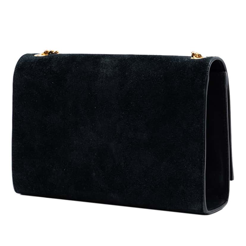 Saint Laurent Medium Suede Monogram Kate Tassel Crossbody Black Leather Very good condition - Back View