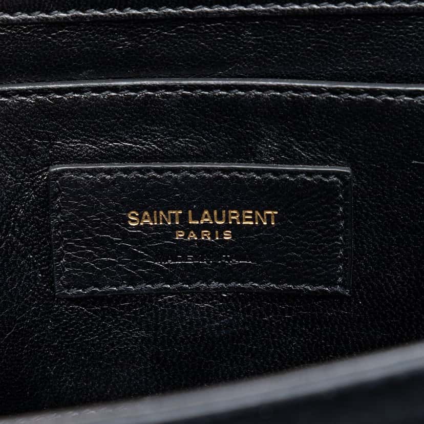 Saint Laurent Medium Suede Monogram Kate Tassel Crossbody Black Leather Very good condition - Box View