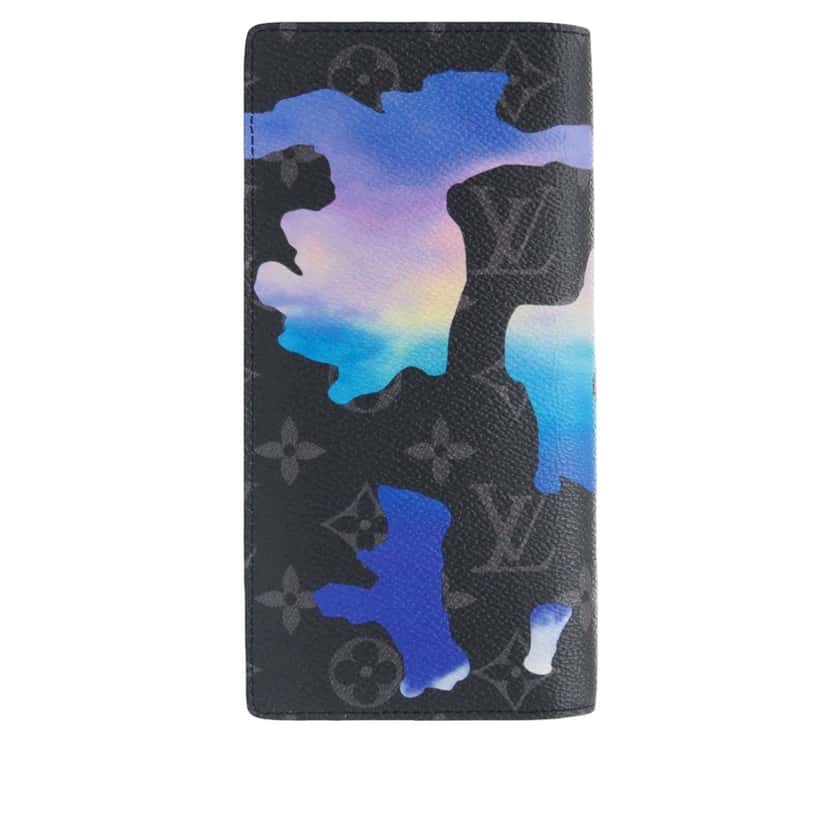 Louis Vuitton Monogram Eclipse Sunrise Brazza Wallet Black Very good condition - Back View