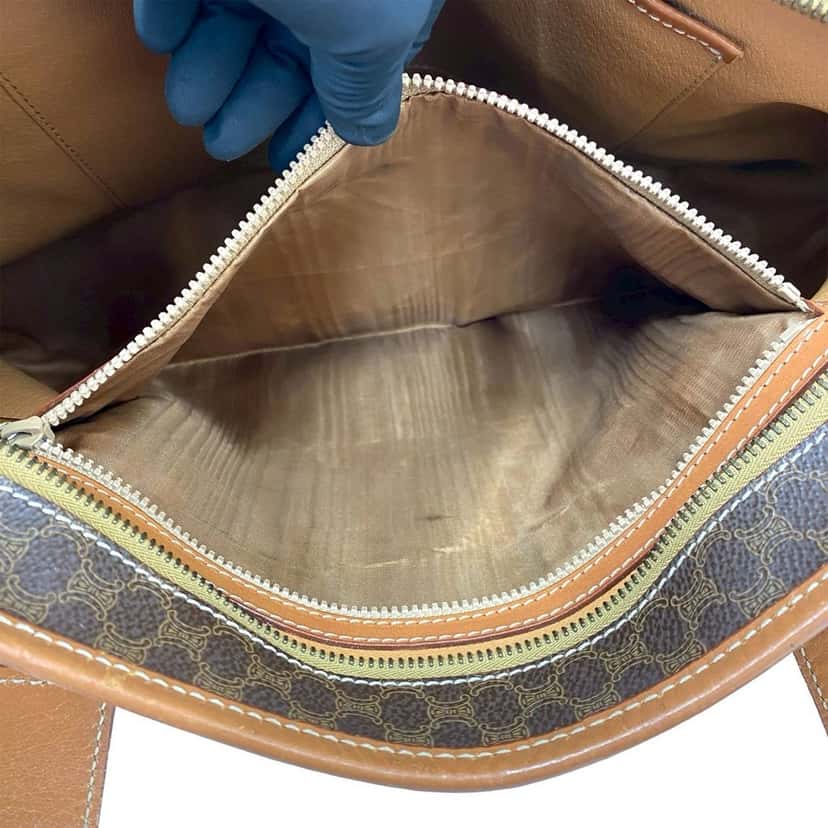 Celine Macadam Coated Canvas Tote Brown Very good condition - Model View