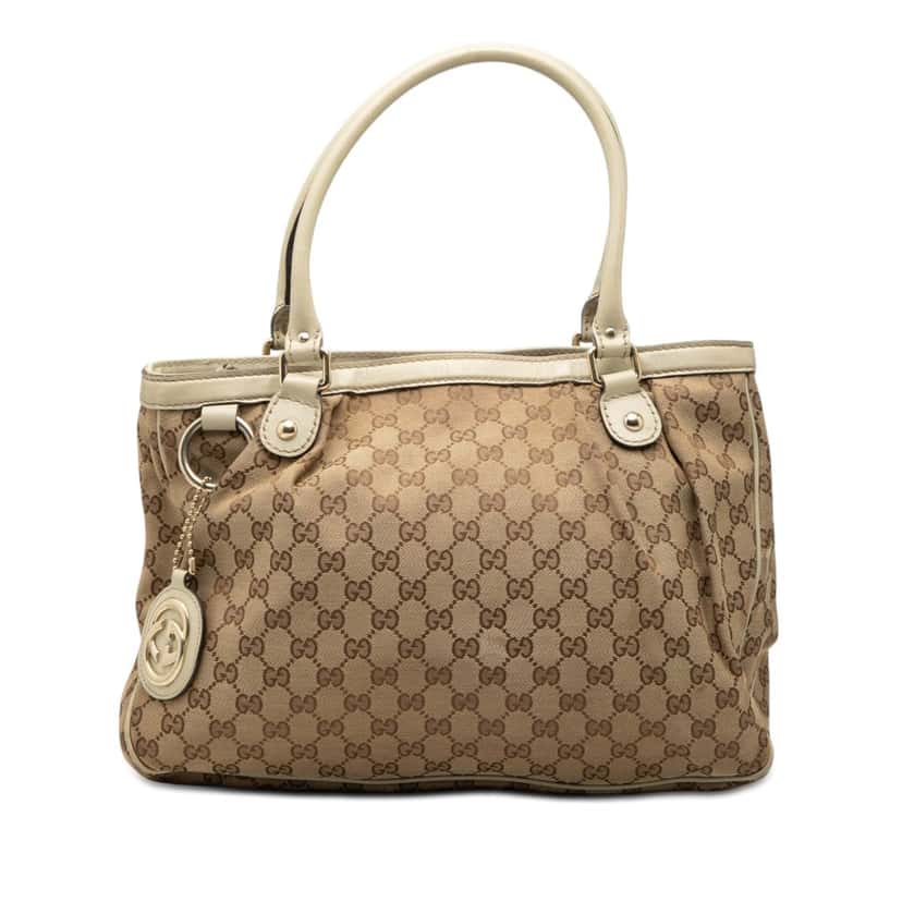 Gucci GG Canvas Sukey Tote Beige Very good condition - Front View