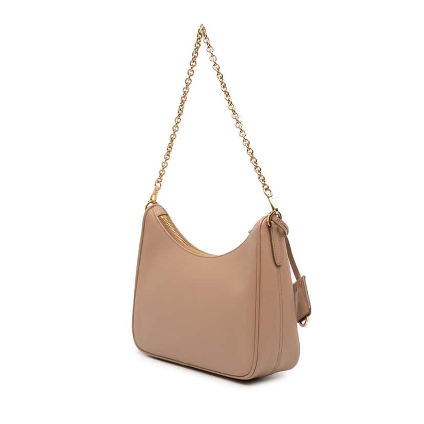 Prada Saffiano Lux Re Edition 2005 Satchel Brown Leather Very good condition - Back View