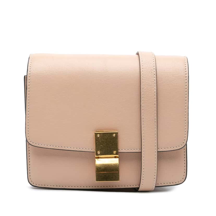 Celine Small Liege Calfskin Classic Box Pink Leather Very good condition - Front View