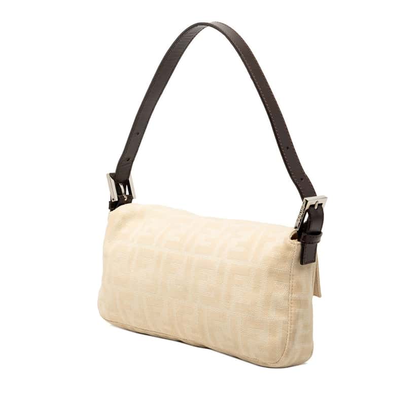 Fendi Zucca Canvas Baguette Beige Very good condition - Back View