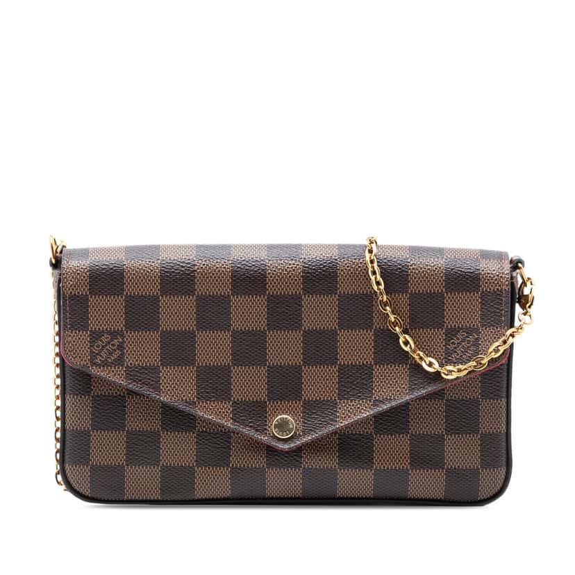 Louis Vuitton Damier Ebene Pochette Felicie Brown Very good condition - Front View