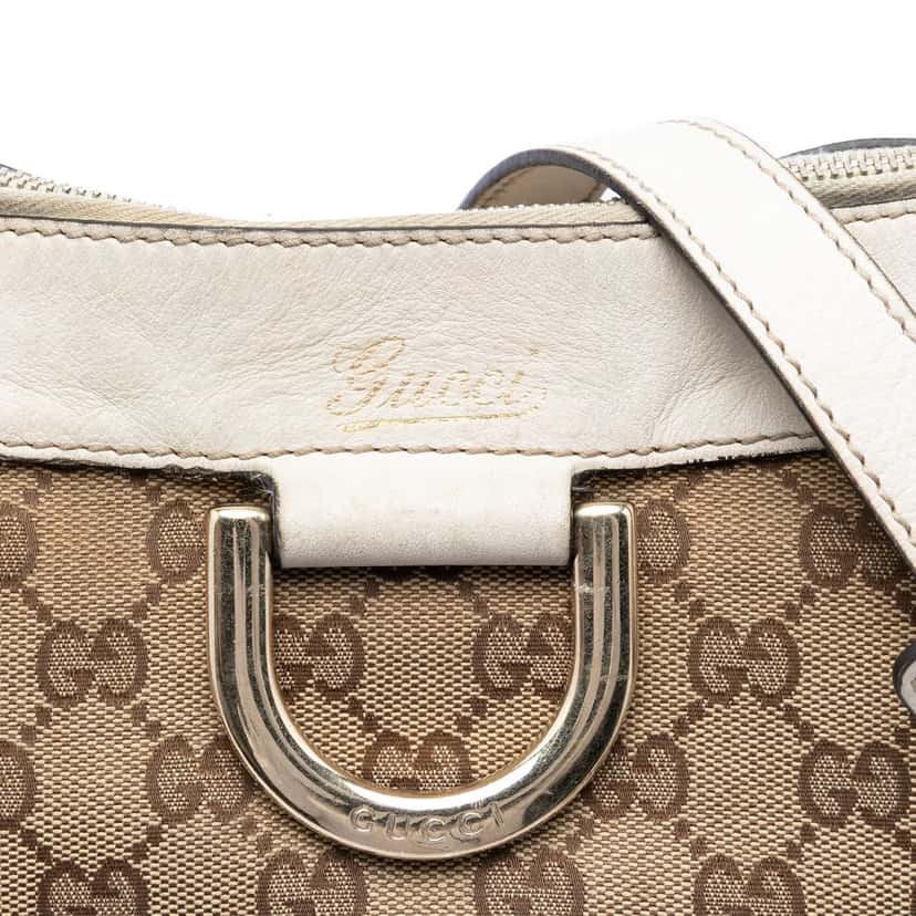 Gucci GG Canvas Abbey D Ring Crossbody Beige Very good condition - Box View