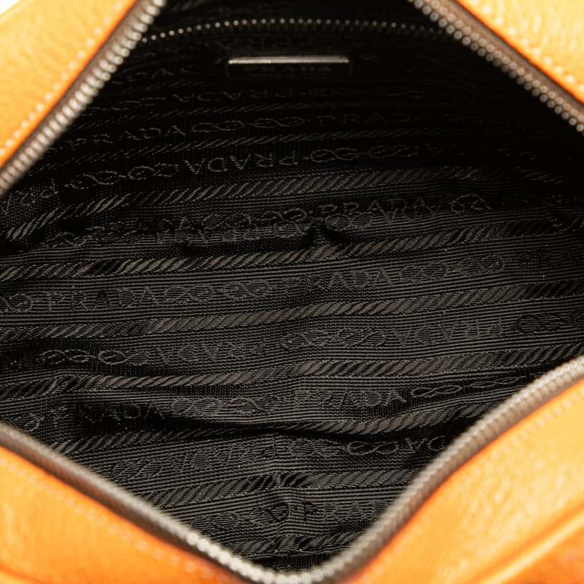 Prada Mini Cinghiale Satchel Orange Leather Very good condition - Model View
