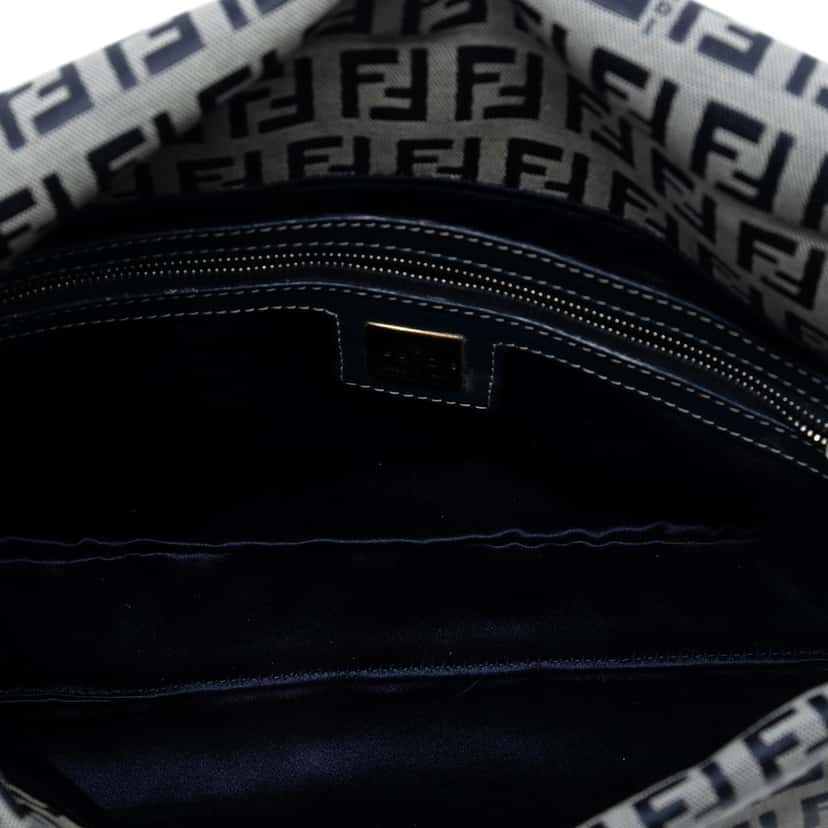 Fendi Zucchino Canvas Double Flap Shoulder Bag Other Very good condition - Model View