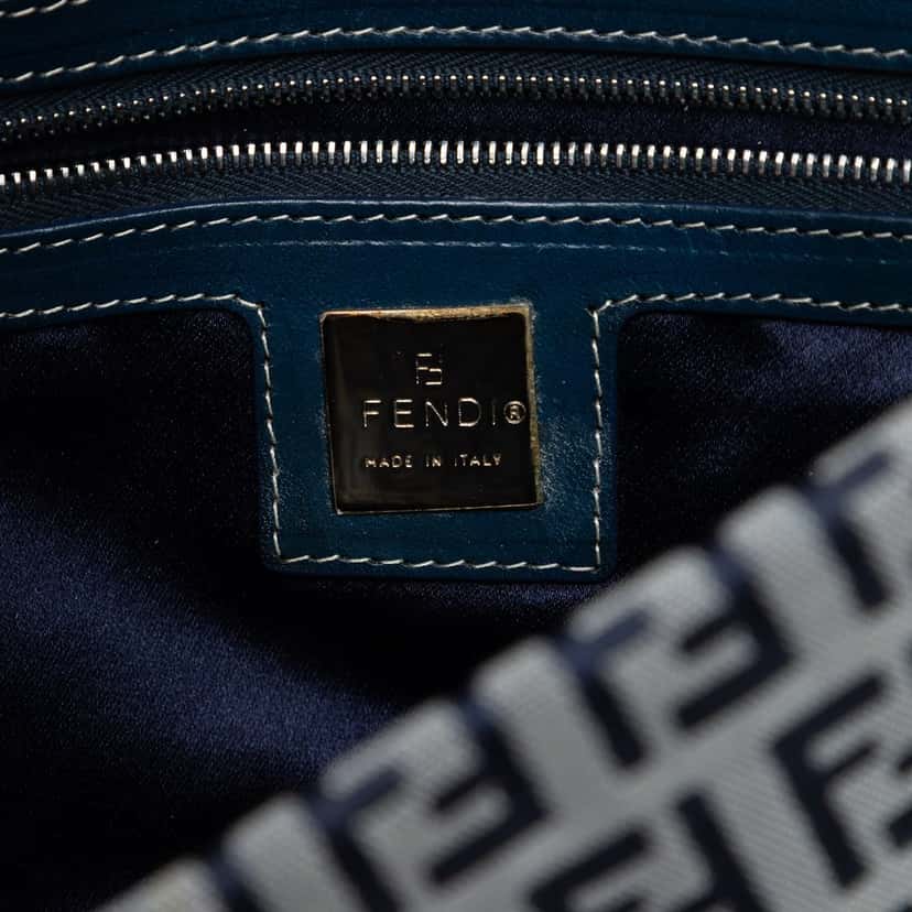 Fendi Zucchino Canvas Double Flap Shoulder Bag Other Very good condition - Box View