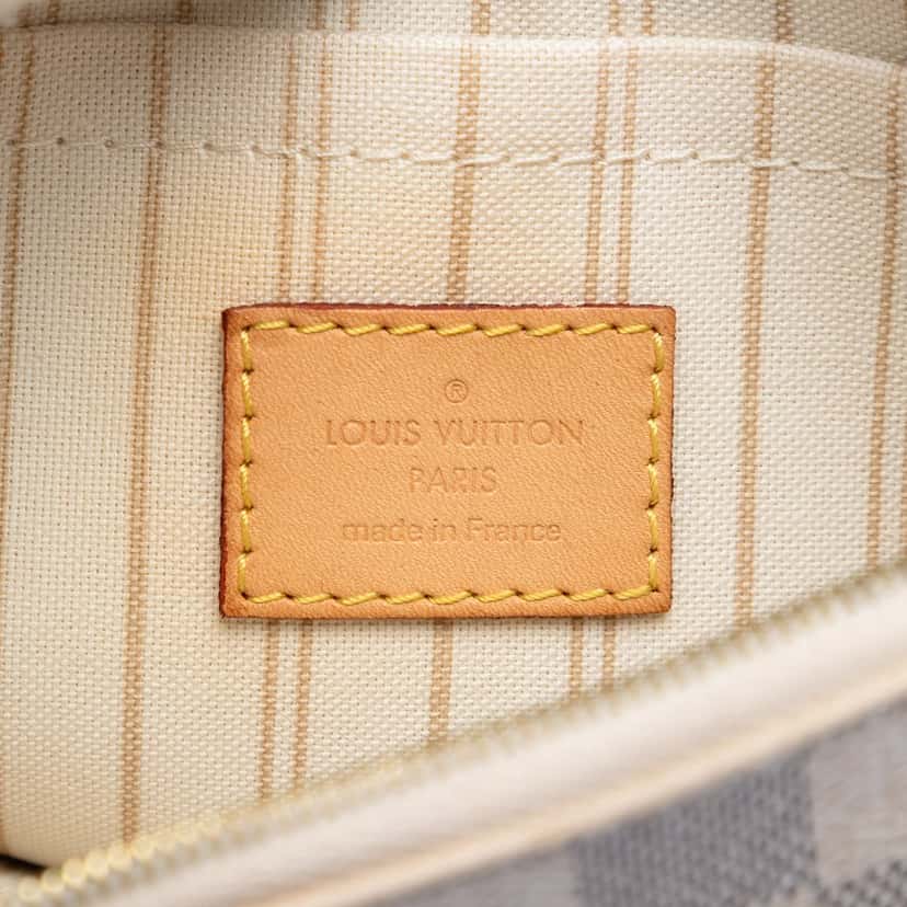 Louis Vuitton Damier Azur Neverfull MM Pouch White Very good condition - Box View