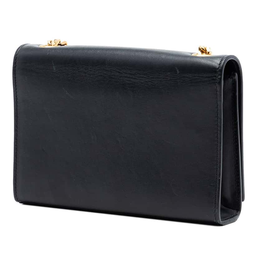 Saint Laurent Small Smooth Calfskin Monogram Kate Tassel Crossbody Black Leather Very good condition - Back View