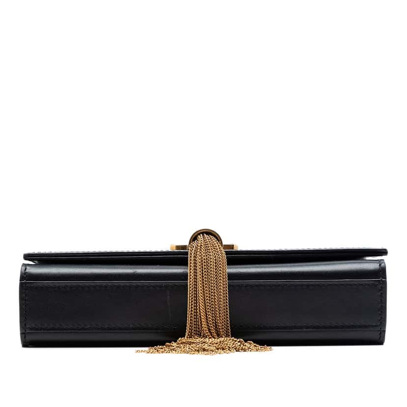 Saint Laurent Small Smooth Calfskin Monogram Kate Tassel Crossbody Black Leather Very good condition - Inside View