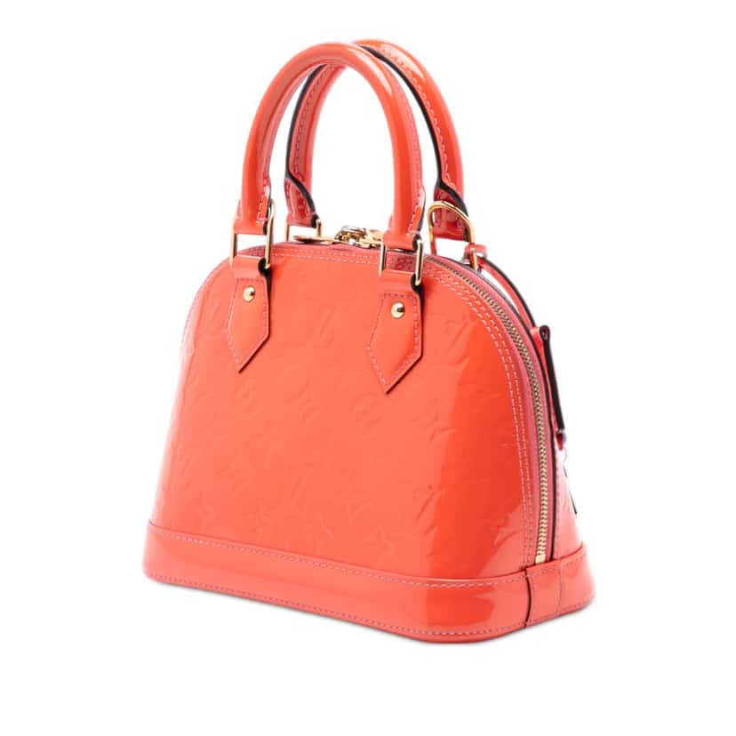 Louis Vuitton Monogram Vernis Alma BB Orange Leather Very good condition - Back View