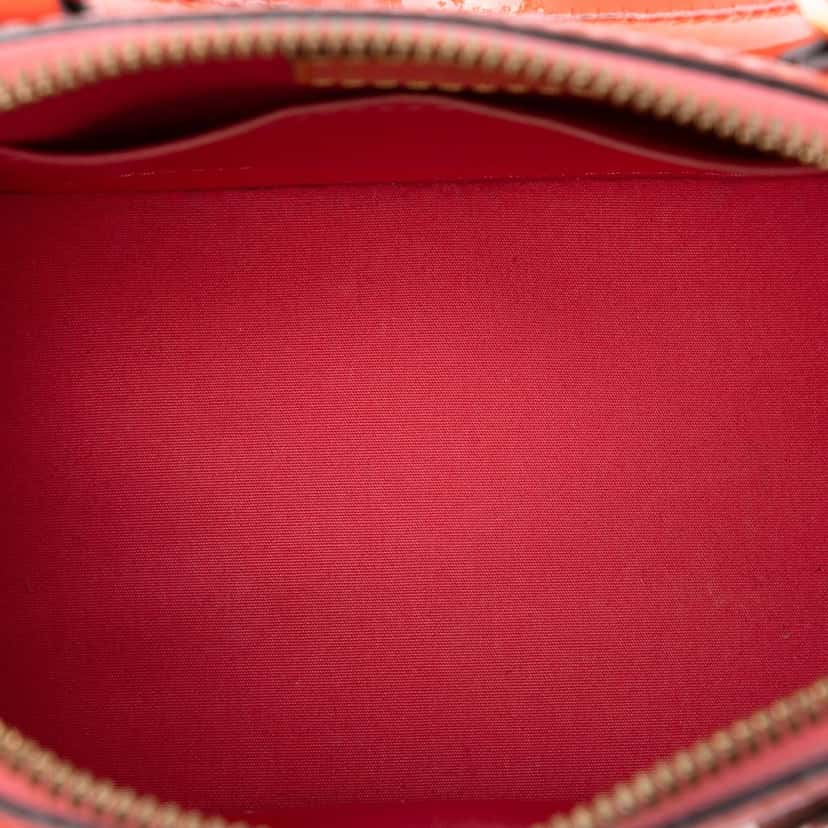 Louis Vuitton Monogram Vernis Alma BB Orange Leather Very good condition - Model View