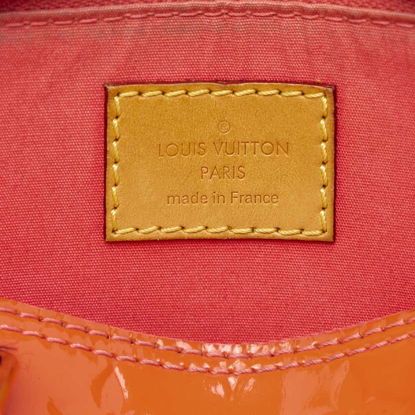 Louis Vuitton Monogram Vernis Alma BB Orange Leather Very good condition - Box View