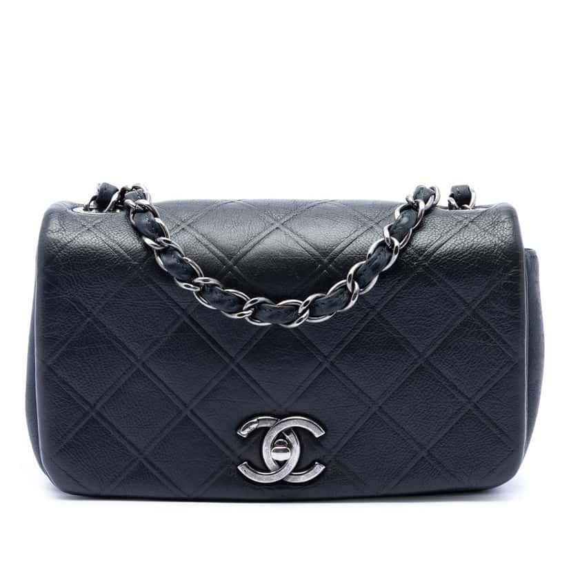 Chanel Small Diamond Embossed Calfskin New Chic Flap Other Leather Very good condition - Front View