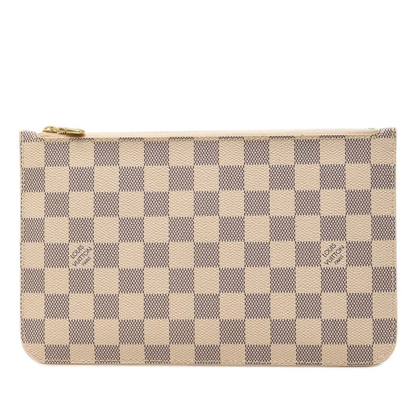 Louis Vuitton Damier Azur Neverfull MM Pouch White Very good condition - Front View