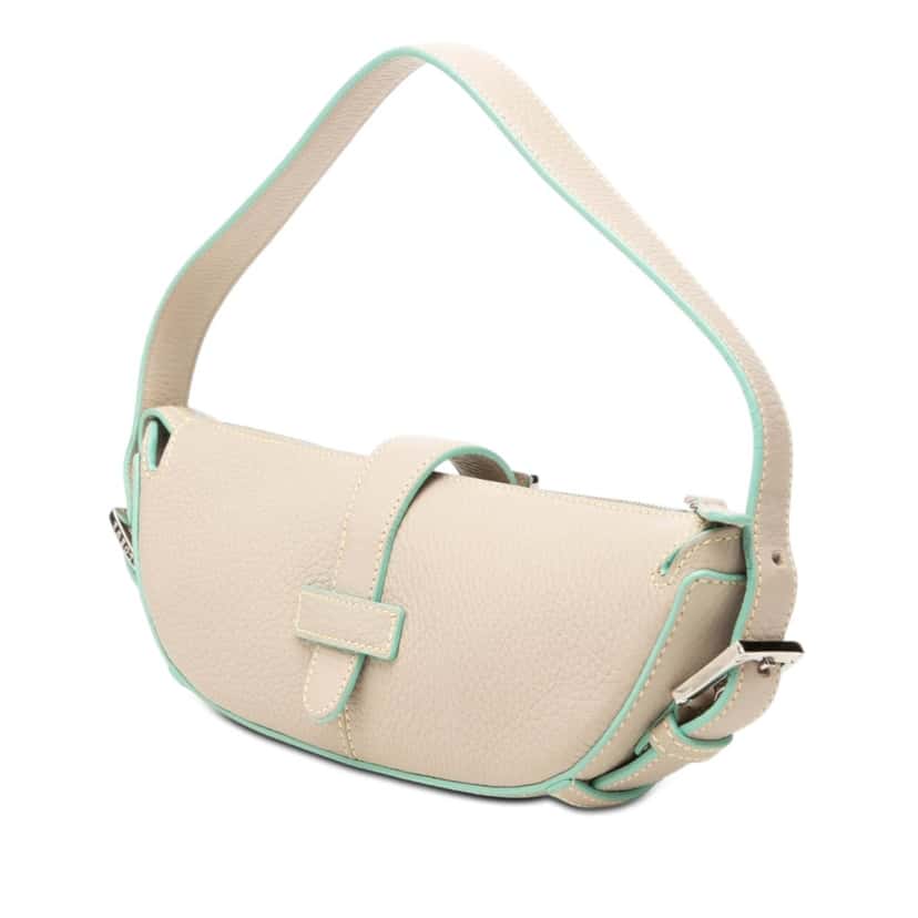 Loewe Mini Pebbled Leather Boat Bag Beige Leather Very good condition - Back View