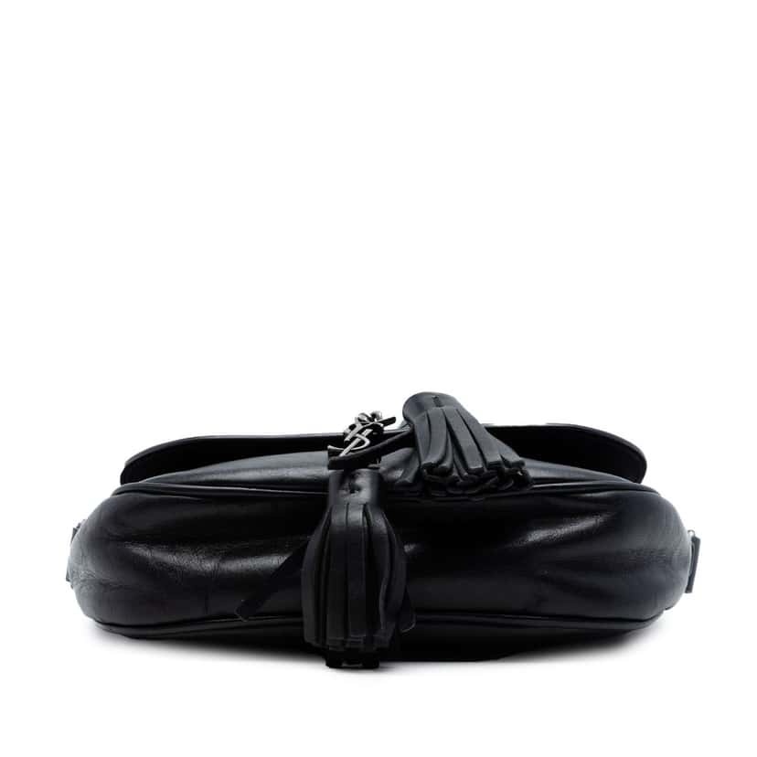 Saint Laurent Calfskin Kim Tassel Crossbody Black Leather Very good condition - Inside View