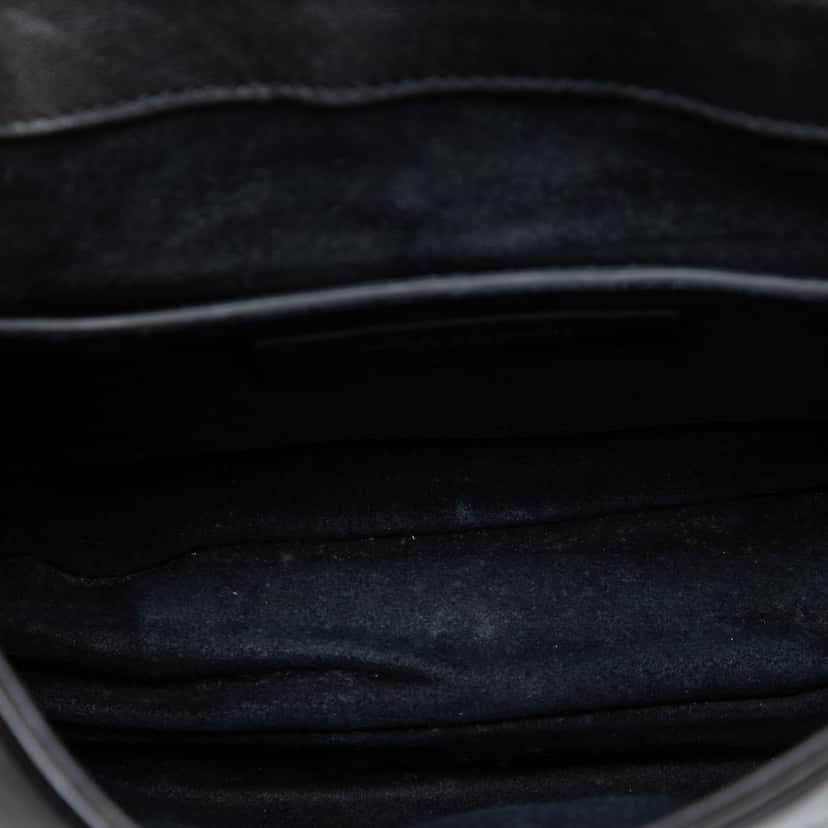 Saint Laurent Calfskin Kim Tassel Crossbody Black Leather Very good condition - Model View