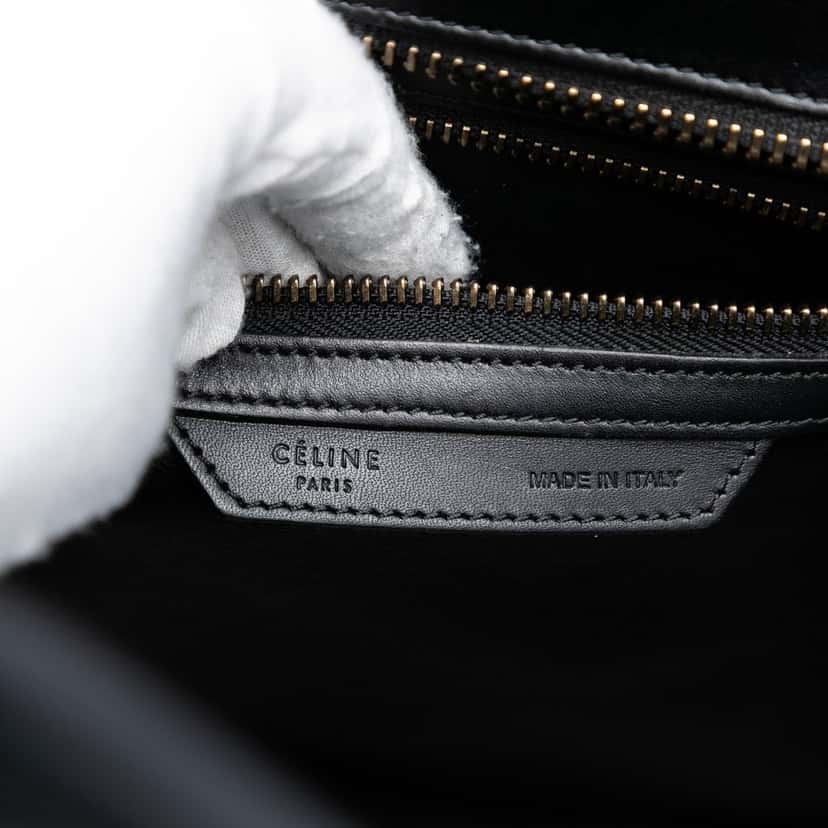 Celine Micro Tricolor Leather Luggage Tote Brown Leather Very good condition - Box View