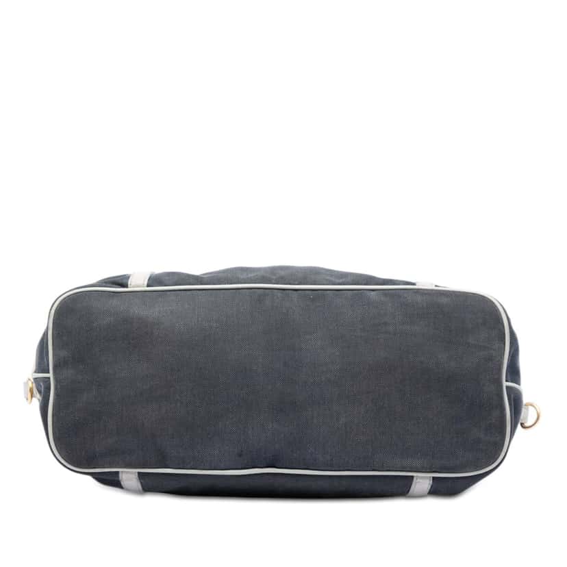 Prada Canvas Canapa Logo Satchel Blue Good condition - Inside View