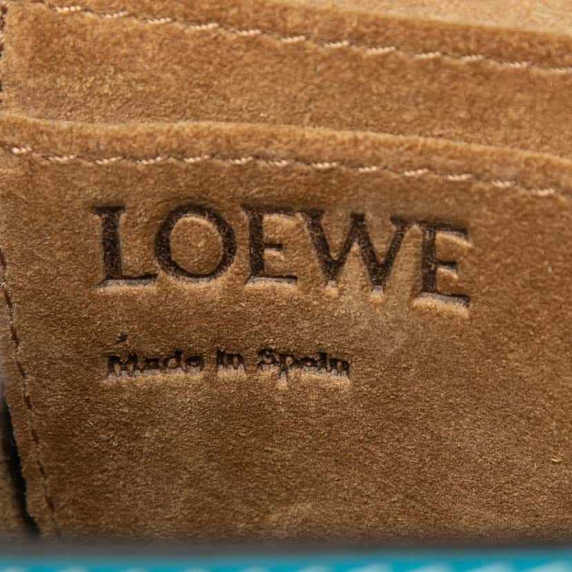 Loewe William De Morgan Mini Embroidered Leather Floral Gate Crossbody Blue Leather Very good condition - Box View