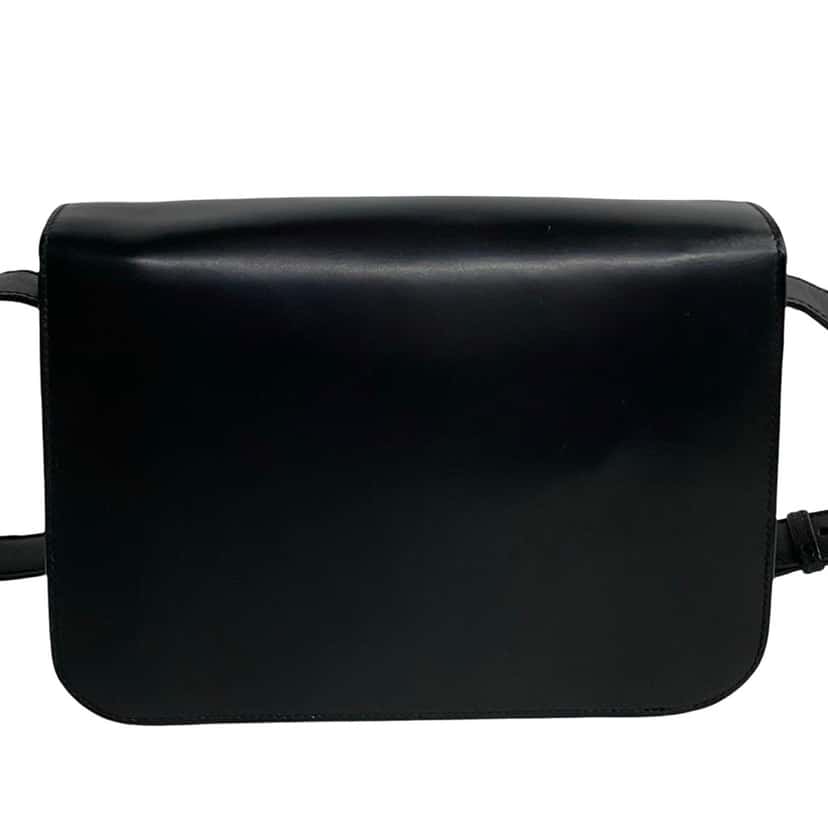 Celine Calfskin Circle Logo Crossbody Black Leather Very good condition - Back View