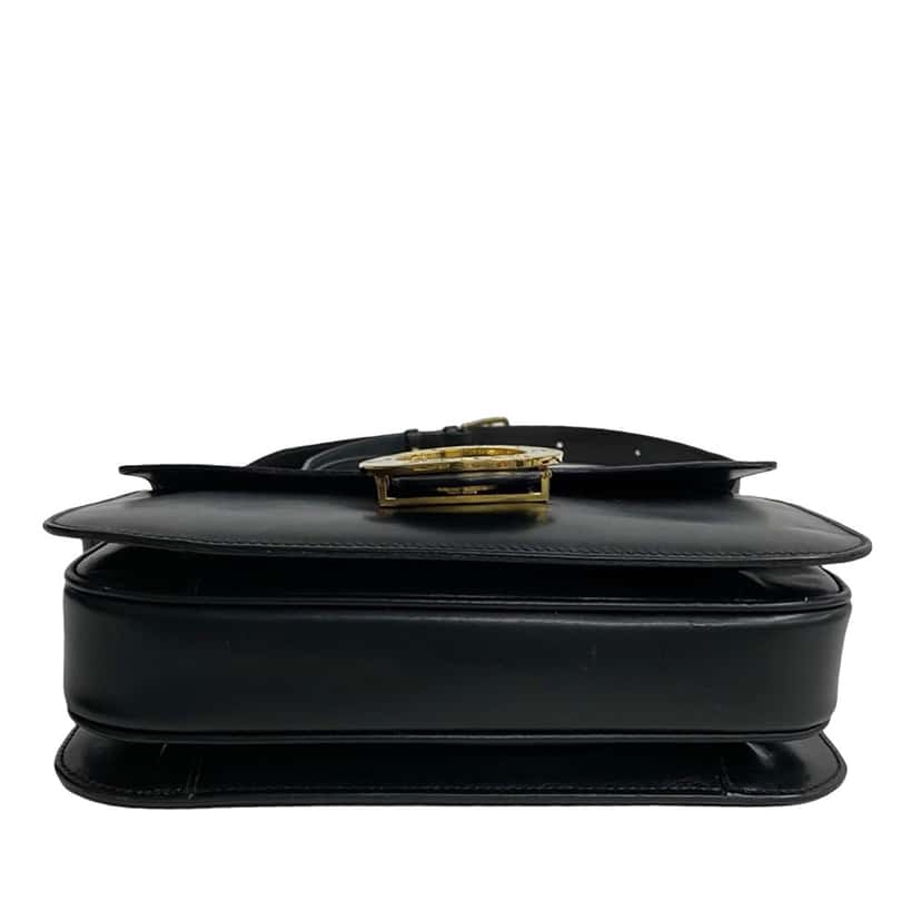 Celine Calfskin Circle Logo Crossbody Black Leather Very good condition - Inside View