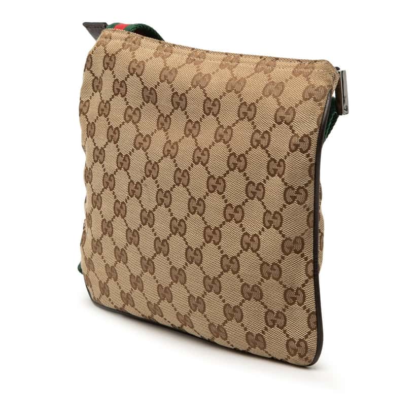 Gucci GG Canvas Web Crossbody Beige Very good condition - Back View