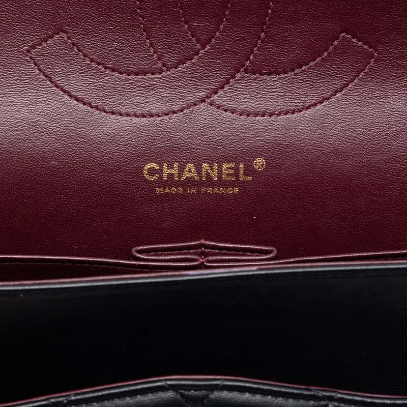 Chanel Jumbo Classic Lambskin Double Flap Black Leather Very good condition - Box View