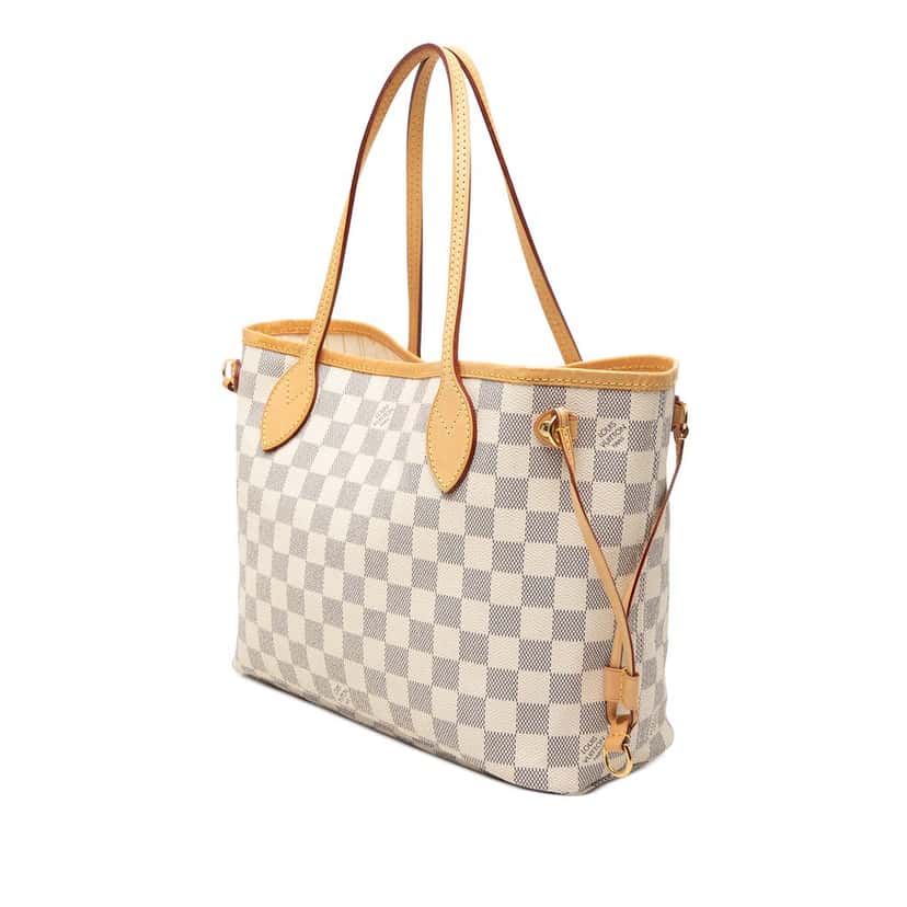Louis Vuitton Damier Azur Neverfull PM White Very good condition - Back View