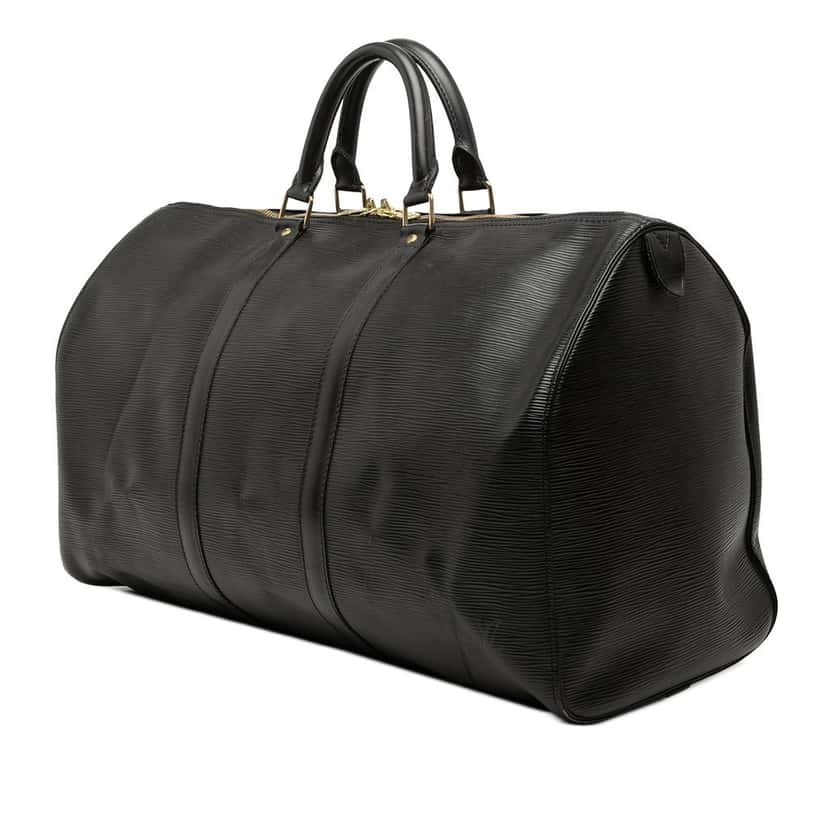Louis Vuitton Epi Keepall 50 Black Leather Good condition - Back View