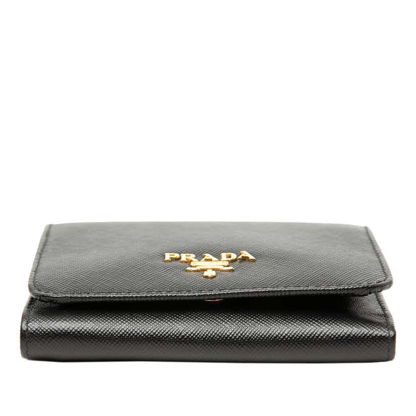 Prada Saffiano Trifold Wallet Black Leather Very good condition - Inside View