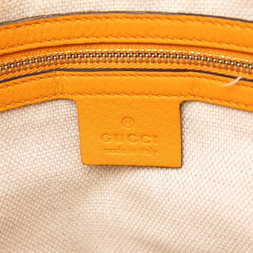 Gucci Small Calfskin Soho Cellarius Satchel Yellow Leather Very good condition - Box View
