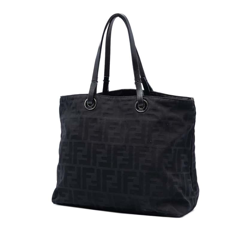 Fendi Zucca Canvas Tote Black Very good condition - Back View