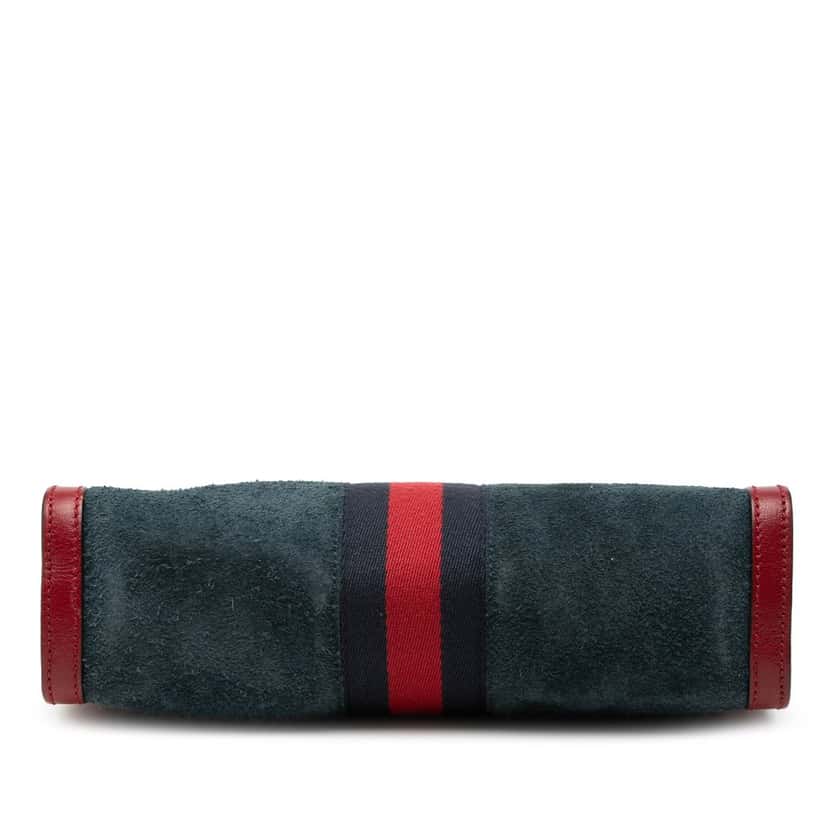 Gucci Small Suede Web Ophidia Chain Crossbody Blue Leather Very good condition - Inside View