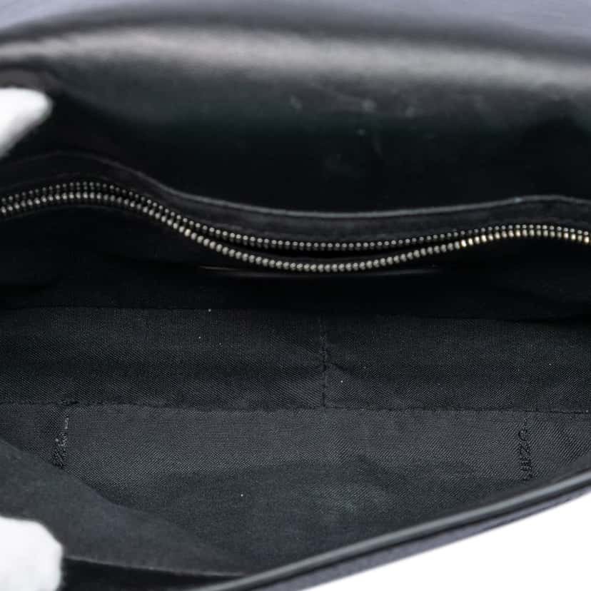 Fendi Leather Selleria Convertible Baguette Satchel Black Leather Very good condition - Model View