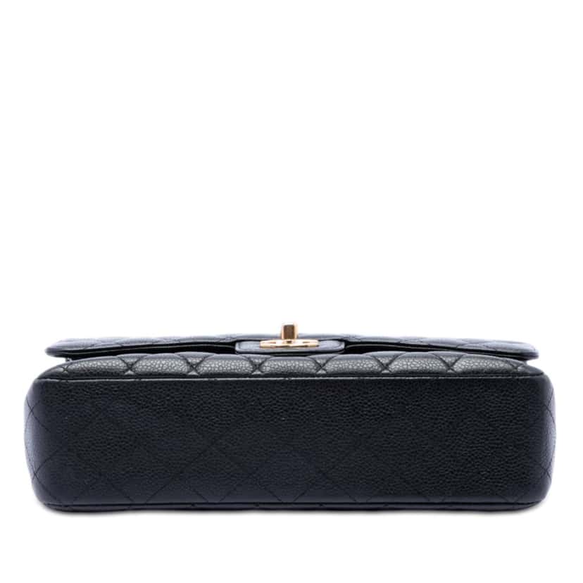 Chanel Medium Classic Caviar Double Flap Black Leather Very good condition - Inside View