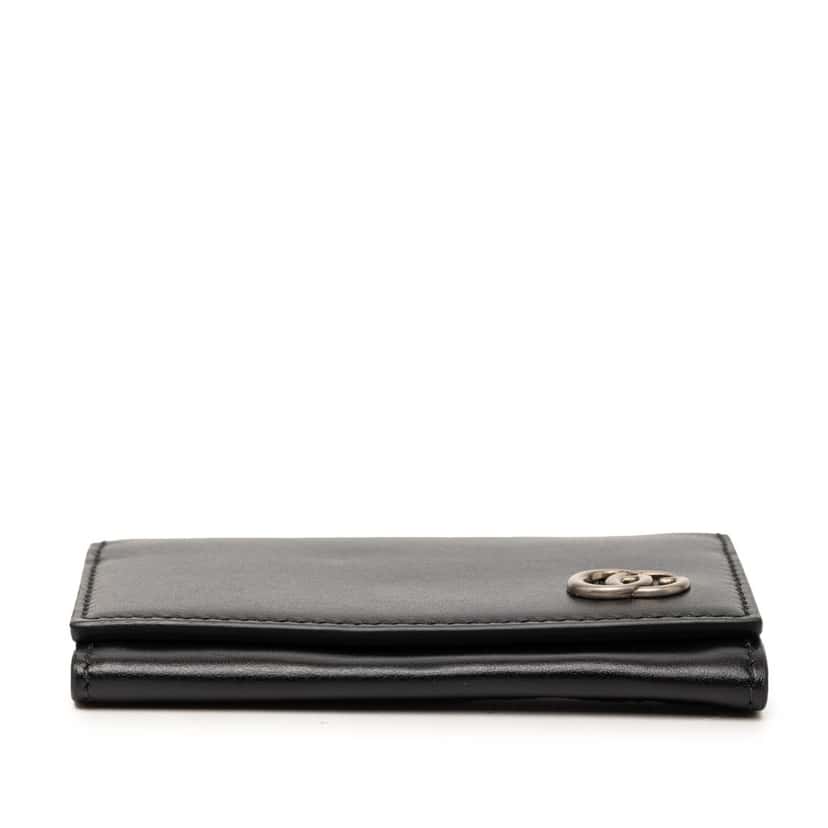 Gucci GG Marmont Calfskin Card Case Black Leather Very good condition - Inside View