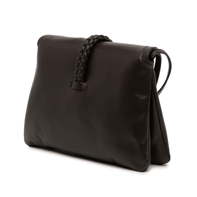 Bottega Veneta Baby Calfskin Liberta Crossbody Brown Leather Very good condition - Back View