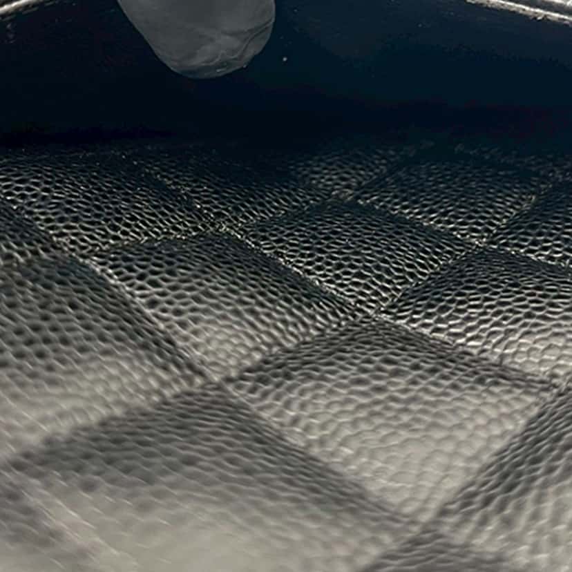 Chanel Large CC Quilted Caviar Bowler Bag Black Leather Very good condition - Box View