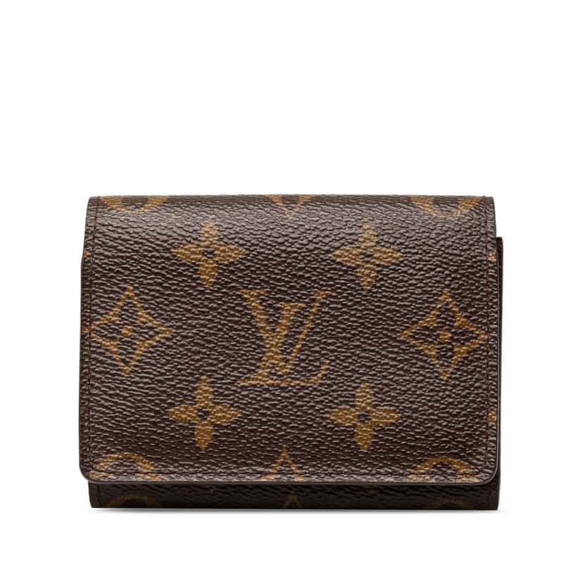 Louis Vuitton Monogram Envelope Business Card Holder Brown Very good condition - Front View