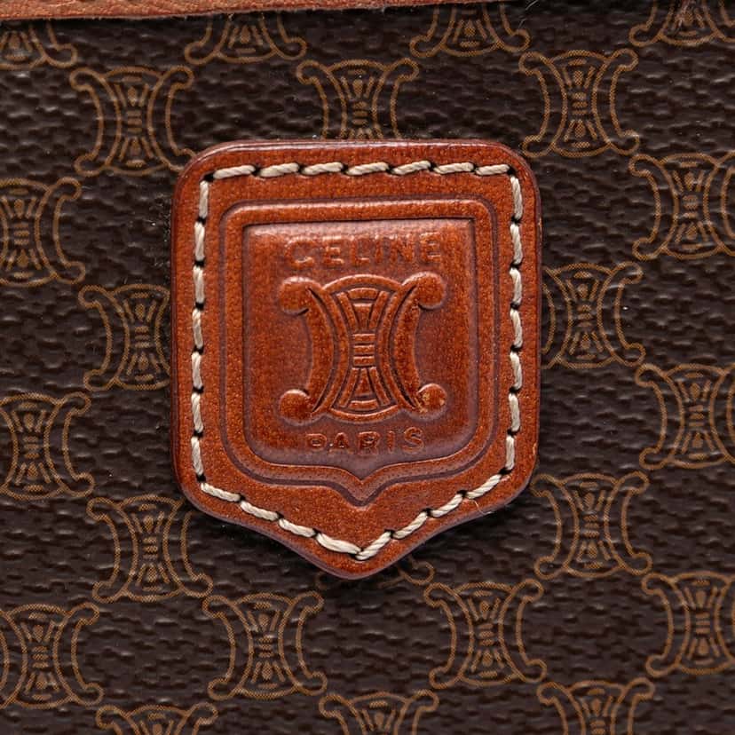 Celine Macadam Coated Canvas Vanity Bag Brown Very good condition - Box View
