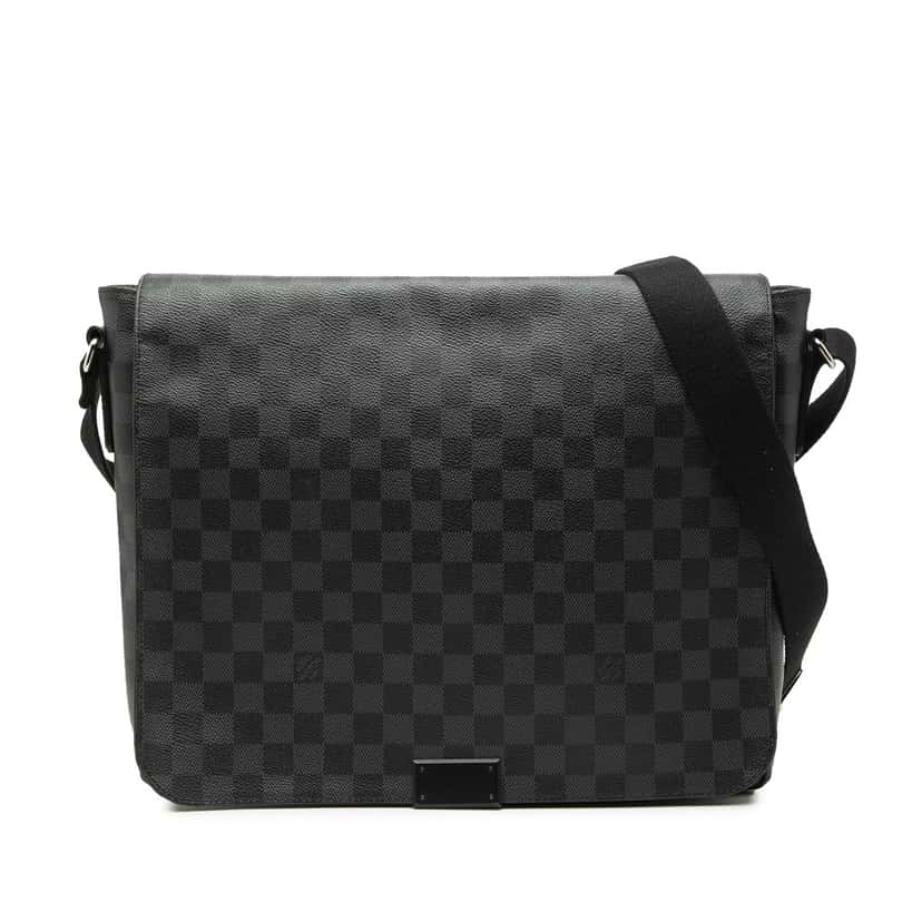 Louis Vuitton Damier Graphite District MM Black Very good condition - Front View