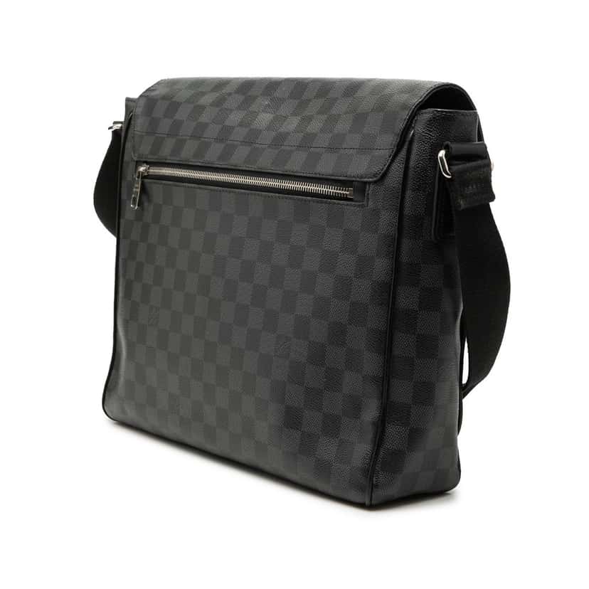 Louis Vuitton Damier Graphite District MM Black Very good condition - Back View
