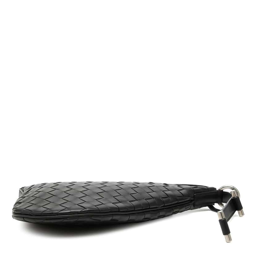 Bottega Veneta Small Leather Intrecciato Virgule Crossbody Black Leather Very good condition - Inside View