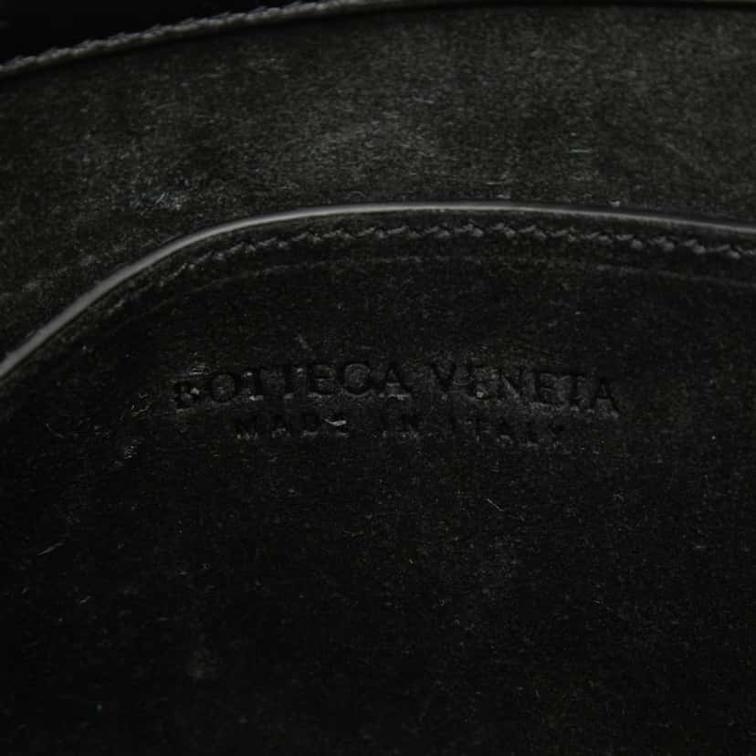 Bottega Veneta Small Leather Intrecciato Virgule Crossbody Black Leather Very good condition - Box View