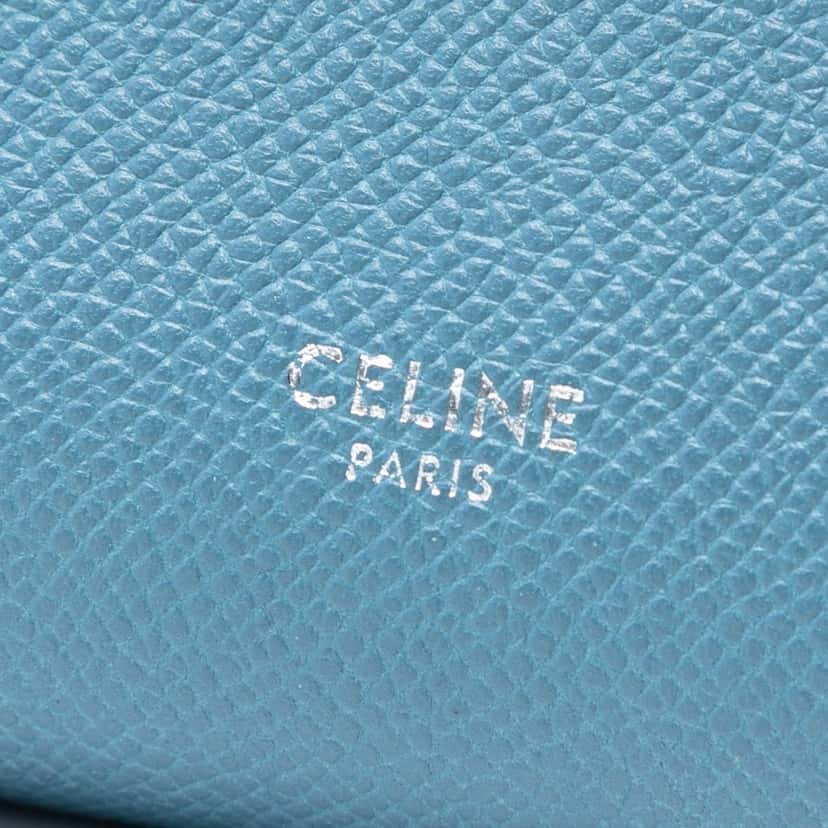 Celine Nano Grained Calfskin Belt Bag Blue Leather Very good condition - Box View